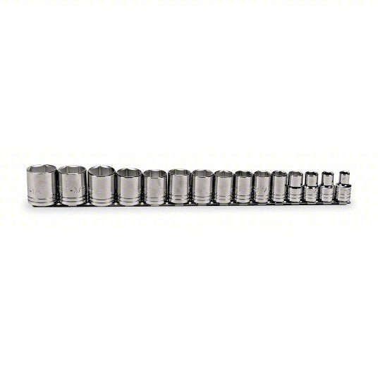 Proto J54110 Socket Set 1/2 in Drive Size, 15 Pieces, 3/8 in to 1 1/4 in Socket Size Range, (15) 6 - Point - KVM Tools Inc.KV5C893