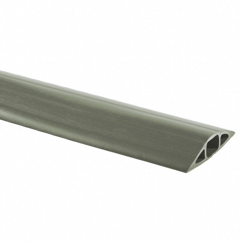 Hubbell Wiring Device-Kellems FT3GY5 Cable Protector, 1 Channel, 5 ft Lg x 3 in W x 3/4 in H, PVC, Gray, 1/2 in Max Cable Dia