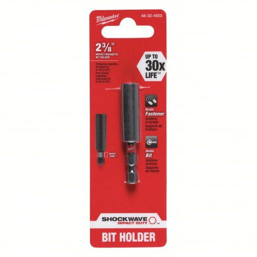 Milwaukee 48 - 32 - 4502 Bit Holder 1/4 in Drive Size, Hex, 2 3/8 in Overall Bit Lg, Magnetic, Hex Shank - KVM Tools Inc.KV5ECA6
