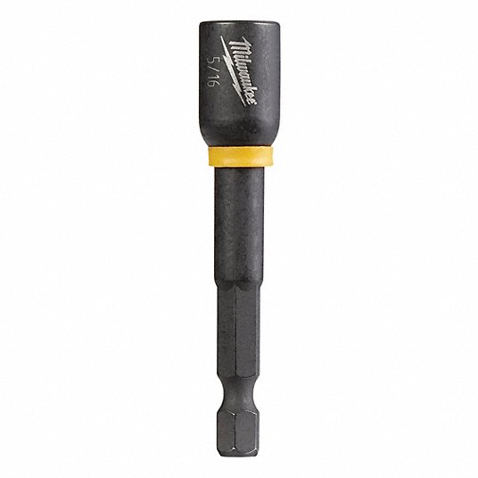 Milwaukee 49-66-4533 Nutsetter English/Imperial, 5/16 in Fastening Size, 2 9/16 in Overall Lg, Magnetized Tip