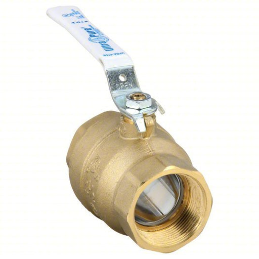 Milwaukee UPBA475B 1 - 1/2 Manual Two - Way Ball Valve 1 1/2 in, Brass, Straight, FNPT x FNPT, Two - Piece - KVM Tools Inc.KV5EMT2