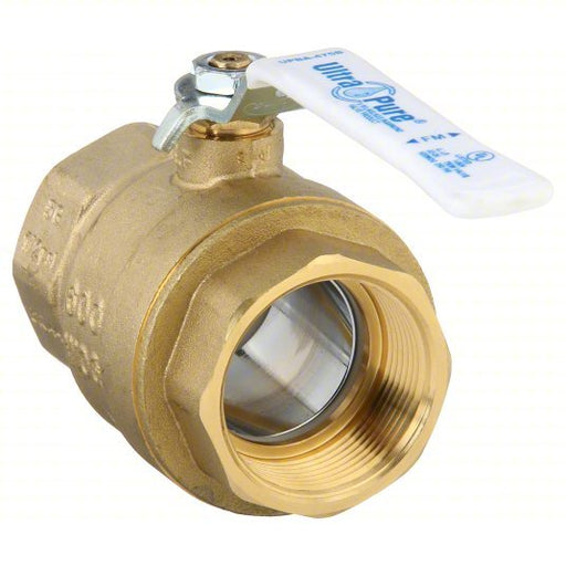 Milwaukee UPBA475B 1 - 1/2 Manual Two - Way Ball Valve 1 1/2 in, Brass, Straight, FNPT x FNPT, Two - Piece - KVM Tools Inc.KV5EMT2