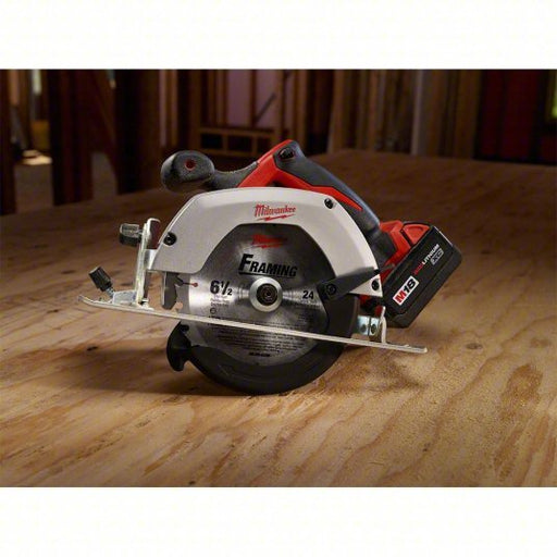 Milwaukee 2630 - 20 Circular Saw 6 1/2 in Blade Dia., Left, 2 1/8 in Max. Cutting Dp @ 0 Deg., 0° to 45° Left, 18V DC - KVM Tools Inc.KV5GUX5