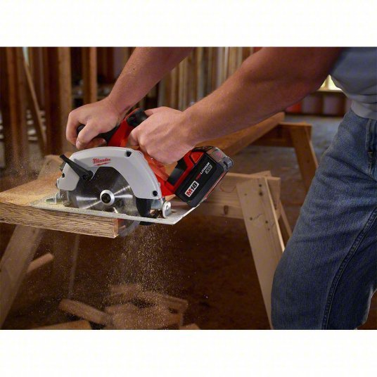 Milwaukee 2630 - 20 Circular Saw 6 1/2 in Blade Dia., Left, 2 1/8 in Max. Cutting Dp @ 0 Deg., 0° to 45° Left, 18V DC - KVM Tools Inc.KV5GUX5