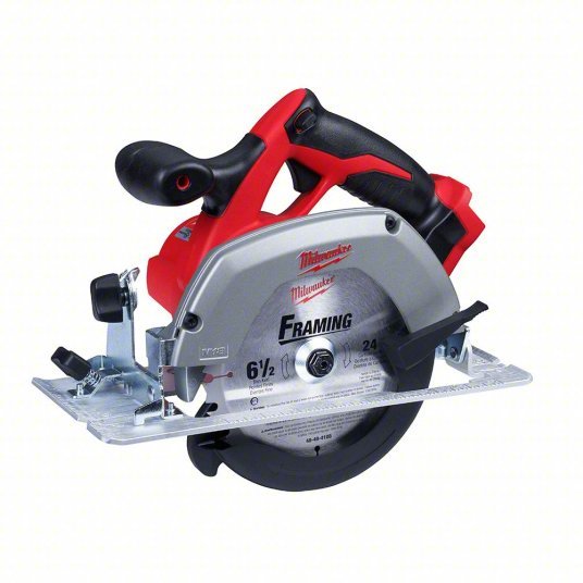 Milwaukee 2630 - 20 Circular Saw 6 1/2 in Blade Dia., Left, 2 1/8 in Max. Cutting Dp @ 0 Deg., 0° to 45° Left, 18V DC - KVM Tools Inc.KV5GUX5