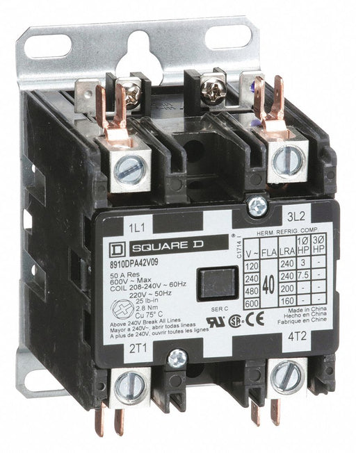 Square D 8910DPA42V09 Definite Purpose Magnetic Contactor