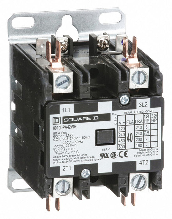 Square D 8910DPA42V09 Definite Purpose Magnetic Contactor