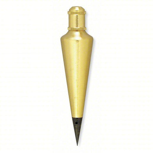 Johnson 116 Plumb Bob Steel, 16 oz Wt, Inch Measurements, Round Shape, Brass Plated - KVM Tools Inc.KV5LC21