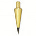 Johnson 116 Plumb Bob Steel, 16 oz Wt, Inch Measurements, Round Shape, Brass Plated - KVM Tools Inc.KV5LC21