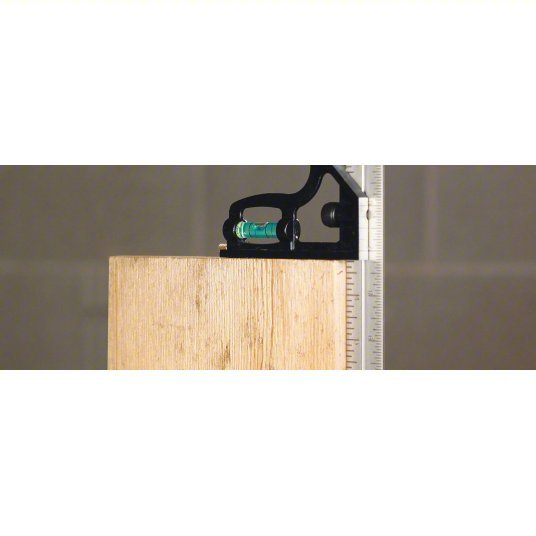 Johnson 406EM Combination Square Inch/Metric, Stainless Steel, 3 1/2 in, 6 in x 0.85 in, Cast Zinc - KVM Tools Inc.KV5LC23