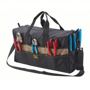 CLC 1113 Tool Bag 18 in W x 7 in D x 9 in H, Black, Polyester, 17 Pockets, 0 Inside Pockets, Polyester - KVM Tools Inc.KV5LD75