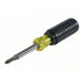 Klein 32476 Multi - Bit Screwdriver Phillips/Slotted Tip, #1/1/4 in/#2/3/16 in Tip Size, 4 Tips - KVM Tools Inc.KV5LL45