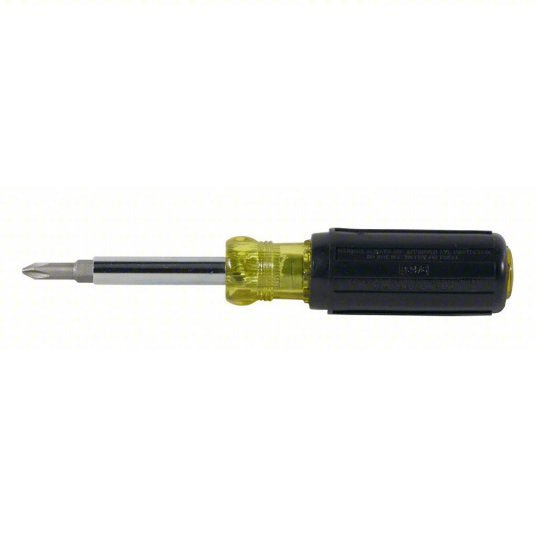 Klein 32476 Multi - Bit Screwdriver Phillips/Slotted Tip, #1/1/4 in/#2/3/16 in Tip Size, 4 Tips - KVM Tools Inc.KV5LL45