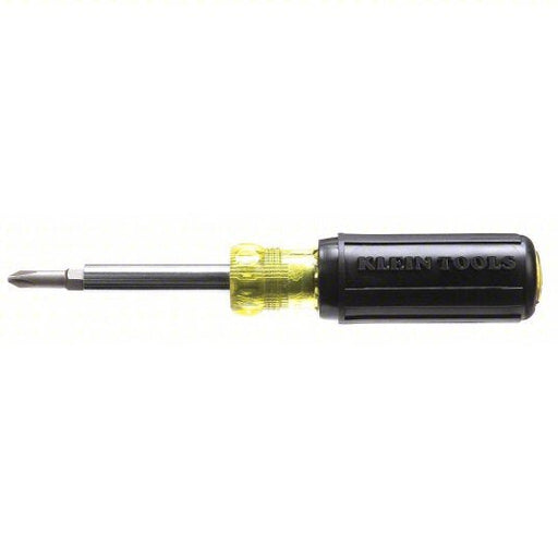 Klein 32476 Multi - Bit Screwdriver Phillips/Slotted Tip, #1/1/4 in/#2/3/16 in Tip Size, 4 Tips - KVM Tools Inc.KV5LL45