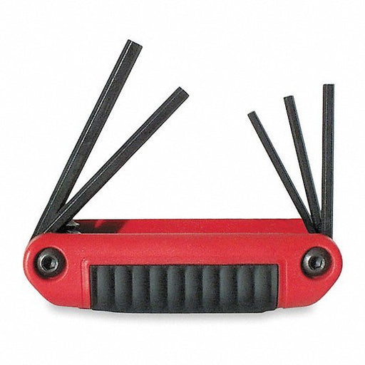 Eklind 25611 Hex Key Set 1 - 5 Pieces, Fold - Up Hex, Folding, SAE, Std End, Short, 1 Pieces, Black Oxide - KVM Tools Inc.KV5LM83