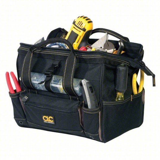 CLC 15331533 Tool Bag Polyester, 21 Pockets, 12 in Overall Wd, 8 in Overall Dp, 9 in Overall Ht, Black - KVM Tools Inc.KV5LU64