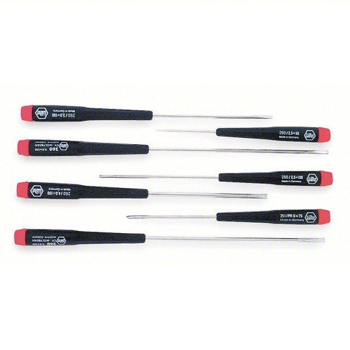 Wiha 26092 Precision Screwdriver Set 7 Pieces, Phillips/Slotted Tip, 1/8 in/3/32 in/5/32 in Tip Size - KVM Tools Inc.KV5LW55
