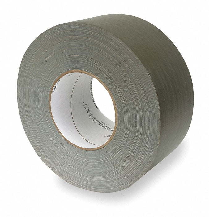 Ability One 7510-00-890-9874 Duct Tape, Olive, Light Duty, 3 in x 60 yd, 12 mil, Cloth, Rubber Adhesive