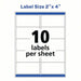 Avery 727825523 Laser Label 5523, White, 2 in Ht, 4 in Wd, 10 Labels per Sheet, 5 Pkg of 500 - KVM Tools Inc.KV5NHH3