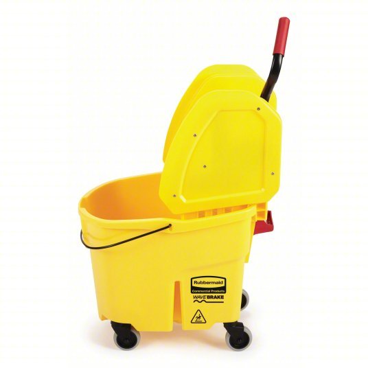 Rubbermaid FG757788YEL Mop Bucket and Wringer Down Press, 8 3/4 gal Capacity, Plastic - KVM Tools Inc.KV5NY84