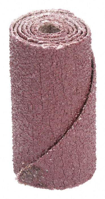 3M 341D Cartridge Roll, Straight, 3/4 in Dia x 1 1/2 in L, 3/16 in Pilot, Aluminum Oxide, 60 Grit, 100 PK
