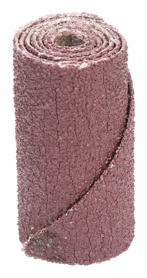 3M 341D Cartridge Roll, Straight, 3/4 in Dia x 1 1/2 in L, 3/16 in Pilot, Aluminum Oxide, 60 Grit, 100 PK