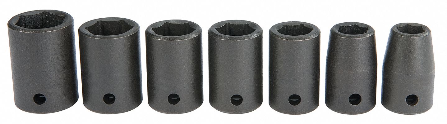 Proto J72157 Impact Socket Set 1/2 in Drive SAE 7-Pc