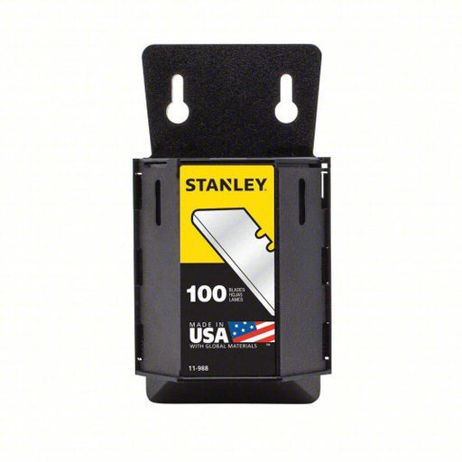 Stanley 11 - 988 Safety Blade 2 7/32 in Blade Lg, 3/4 in Blade Wd, 0.03125 in Blade Thick, Steel, 100 PK - KVM Tools Inc.KV5R711