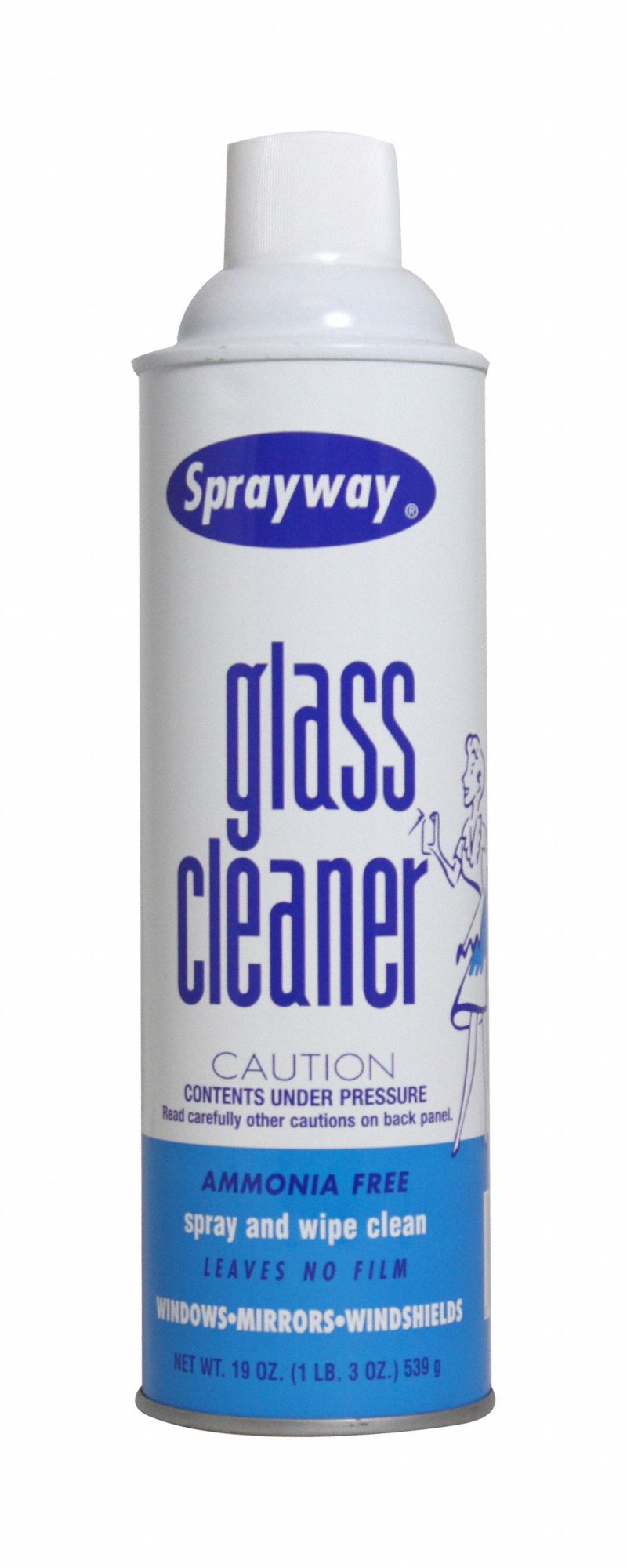 Sprayway SW050 Glass Cleaner, Foam, Aerosol Spray Can, 19 oz, Ammonia Free, Fresh, 19 oz PK12