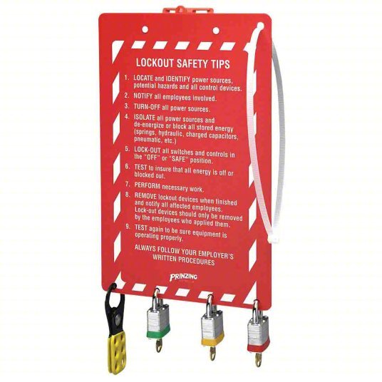 Brady LOCB Lockout Clipboard 30 in Overall Ht, 24 in Overall Wd, English - KVM Tools Inc.KV5TB26
