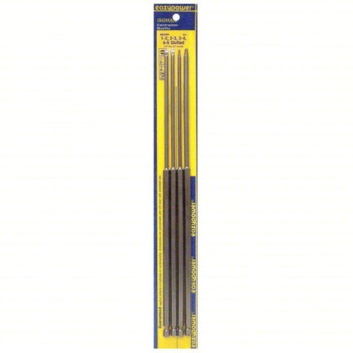 Isomax 88499 Slotted Bit Set, 4 No. of Pieces, 1/4 in Hex Shank Size, Steel - KVM Tools Inc.KV5UFZ7