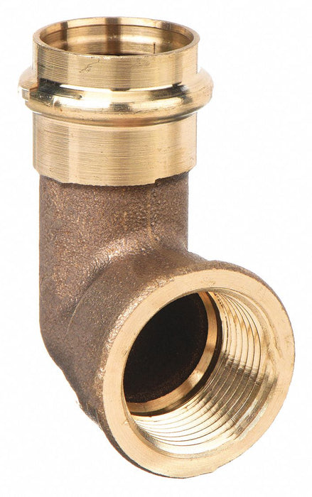 Viega ProPress 79525 Crimp Elbow Fitting, 90° Elbow, 1/2 in CTS x 1/2 in Pipe size, Press-fit x FNPT