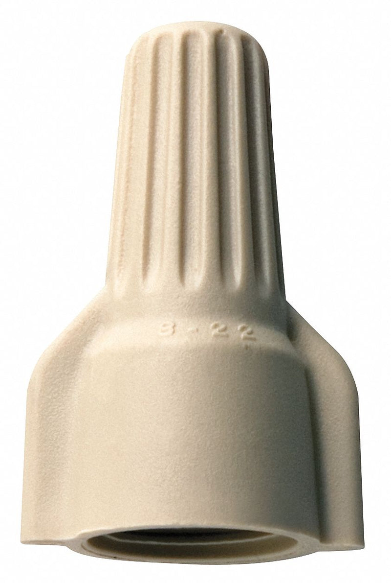 Buchanan WT41-1 Twist-On Wire Connectors, Tan, Wire Sizes 14 AWG – 10 AWG, 600 V, 100, PK