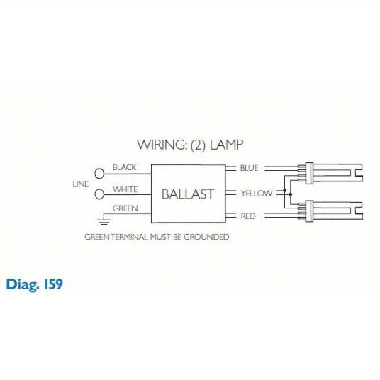 Advance ICF - 2S42 - M2 - LD - K CFL Ballast 120 to 277V AC, 1/2 Lamps Supported, 26 W_28 W_32 W_38 W_42 W Bulb Watt - KVM Tools Inc.KV5YG67
