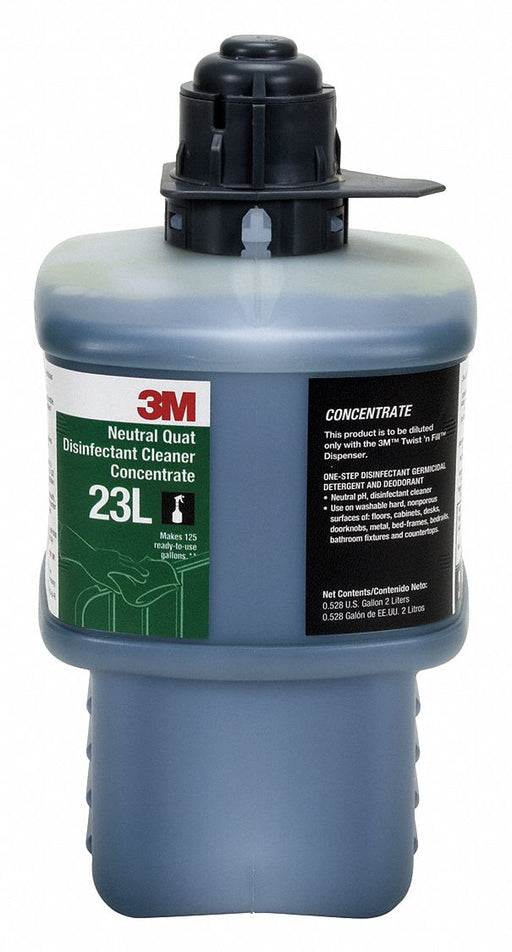 3M Neutral Quat Disinfecting Cleaner 23L Twist 'n Fill 2 L Lemon