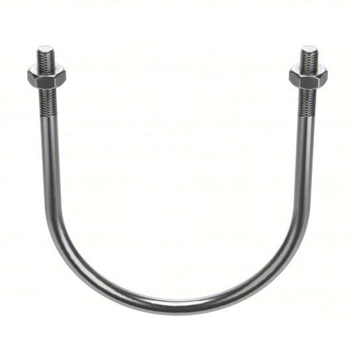 Fabory U17567.050.0600 Standard U - Bolt 1/2" - 13 Thread Size, For Pipe Size 6 in, 8 3/8 in Inside Ht, Stainless Steel, Plain - KVM Tools Inc.KV5YU98
