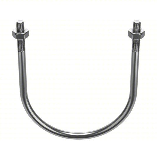 Fabory U17567.050.0600 Standard U - Bolt 1/2" - 13 Thread Size, For Pipe Size 6 in, 8 3/8 in Inside Ht, Stainless Steel, Plain - KVM Tools Inc.KV5YU98