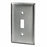 Hubbell SS1 Toggle Switch Wall Plates, Number of Gangs: 1 Stainless Steel, Brushed Finish, Silver - KVM Tools Inc.KV5Z994