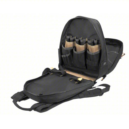 CLC 1134 Tool Backpack 8 Outside Pockets, 36 Inside Pockets, 13 1/4 in Overall Wd, 13 1/4 in Overall Dp - KVM Tools Inc.KV5ZPJ2