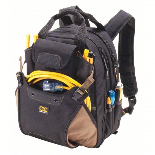 CLC 1134 Tool Backpack 8 Outside Pockets, 36 Inside Pockets, 13 1/4 in Overall Wd, 13 1/4 in Overall Dp - KVM Tools Inc.KV5ZPJ2