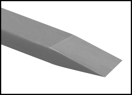 McMaster 5987A5 Pry Bar Gooseneck Wedge x Straight Point End, 12" Overall Length - KVM Tools Inc.KV5987A5