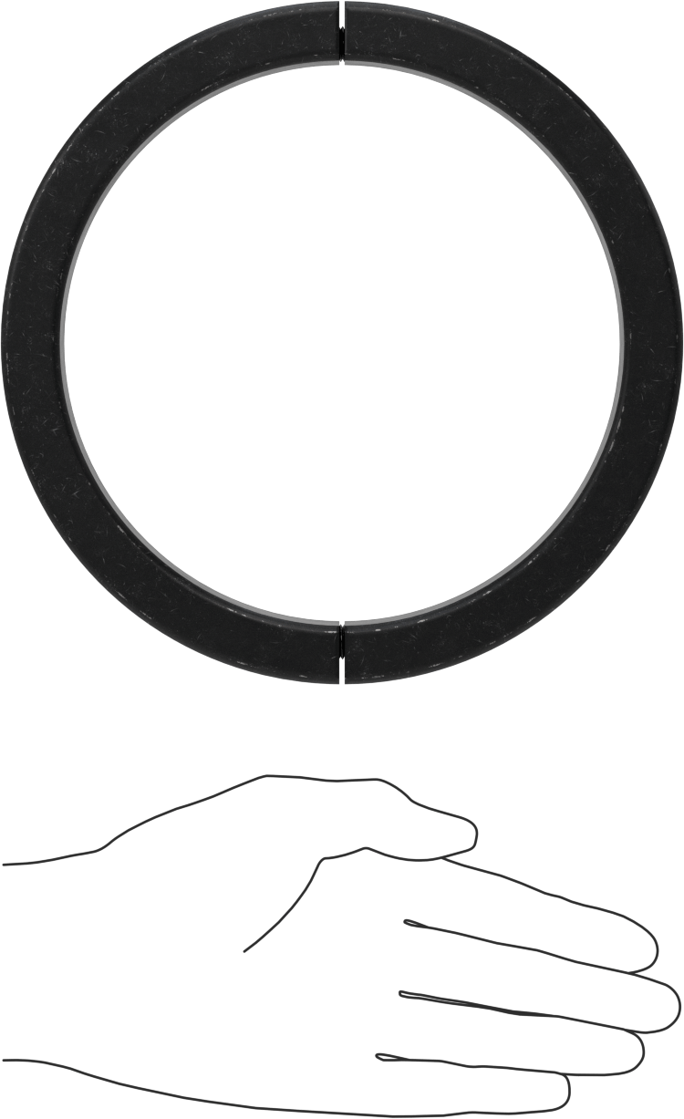 McMaster 60665K66 Clamping Two-Piece Shaft Collar, for 6" Shaft Diameter, Black-Oxide 1215 Carbon Steel
