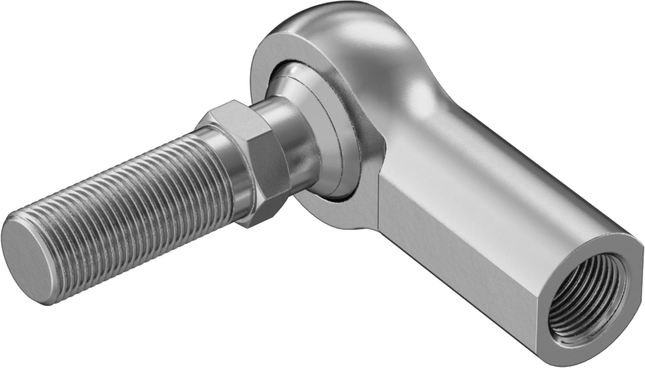 McMaster 60745K882 Ball Joint Linkage with PTFE Liner, Zinc-Plated Alloy Steel, Left-Hand 3/4"-16 Female Shank, Right-Hand Stud