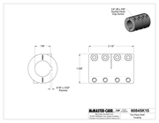 McMaster 60845K15 Two-Piece Shaft Coupling, Steel, for 7/8" x 7/8" Diameter Keyed Shaft