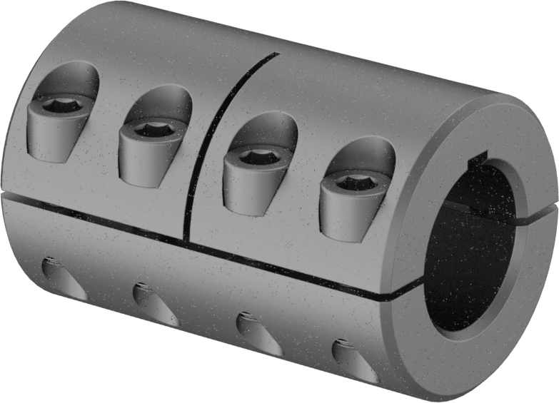 McMaster 60845K15 Two-Piece Shaft Coupling, Steel, for 7/8" x 7/8" Diameter Keyed Shaft