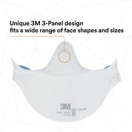 3M 9205+ Disposable Respirator, Universal, N95, PK 240 - KVM Tools Inc.KV60FE78