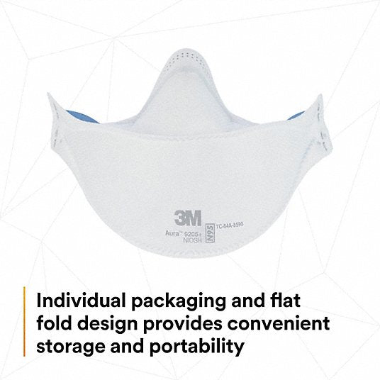 3M 9205+ Disposable Respirator, Universal, N95, PK 240 - KVM Tools Inc.KV60FE78