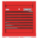 Proto JSTV2728CS07RD Top Chest Gloss Red, 27 in W x 22 3/8 in D x 28 in H, Red, Fully Extended Ball Bearing - KVM Tools Inc.KV60FF74