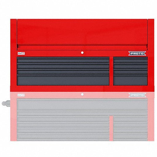 Proto JSTV5528CD08RG Top Chest 8 Drawers, Heavy Duty, 55 in Overall Wd, 22 3/8 in Overall Dp, 28 in Overall Ht - KVM Tools Inc.KV60FG01