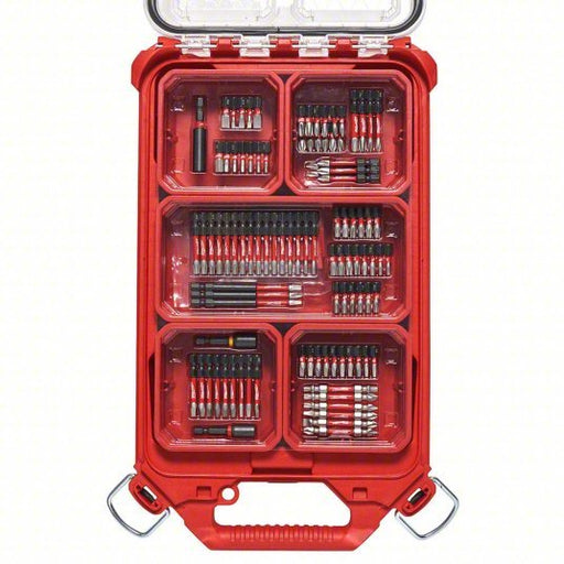 Milwaukee 48 - 32 - 4082 Impact Driver Bit Set, 100 No. of Pieces, 1/4 in Hex Shank Size - KVM Tools Inc.KV60HU17